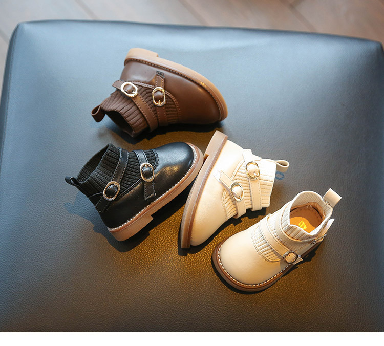 Zapatos para niñas pequeñas, botas de cuero pequeñas de suela blanda para primavera y otoño, botas individuales, zapatos de princesa, botines del Tesoro para niñas_voghion.com