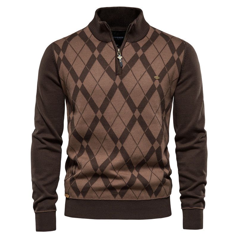 2024 Herbst- und Winterpullover für Herren, neue lässige Strickpullover, Plug-In-Jacken für Herren, modische Casual Splicing-Pullover für Herren_voghion.com