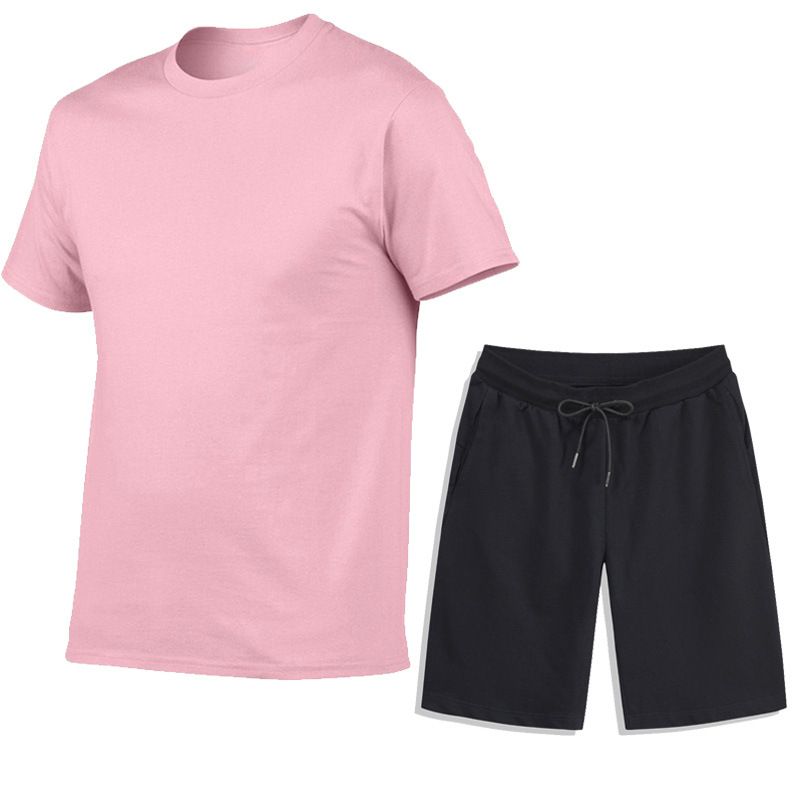 Herenkleding Sport Vrijetijdskleding T-shirts Heren Fitness Hardloopshorts En T-shirt Set_voghion.com