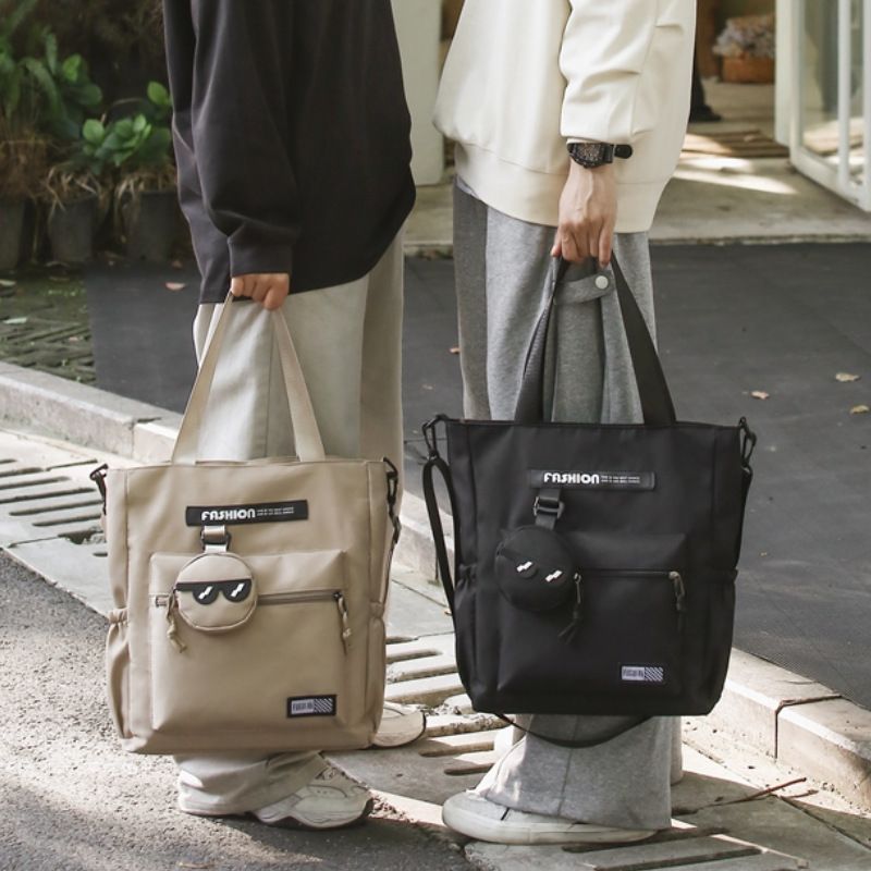 Men's Large Capacity Handbag Single Shoulder Crossbody Bag Middle High School Students, Suitable For Classes, Tutoring,_voghion.com
