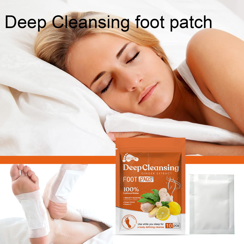 Ginger Beautiful Fußpflaster verbessert die Schlafqualität, lindert körperlichen und geistigen Entspannungsdruck, Fußpflege Fußpflaster_voghion.com