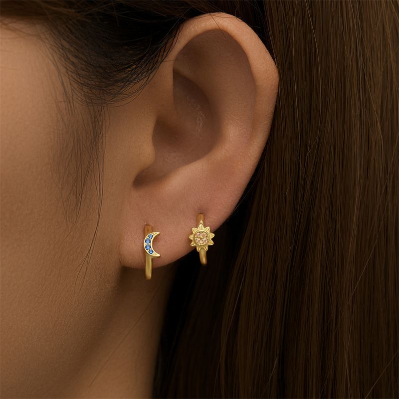 Orecchini da donna in argento Sterling S925, semplici e classici, con diamanti, piccoli e rotondi, geometrici_voghion.com