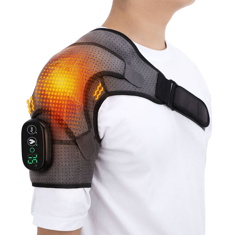 Waarm, waarm Kompress, waarm Massage, eeler Männer a Frae mëttleren Alter kënnen mat engem USB-Kabel fir d'Schëller erhëtzt ginn_voghion.com