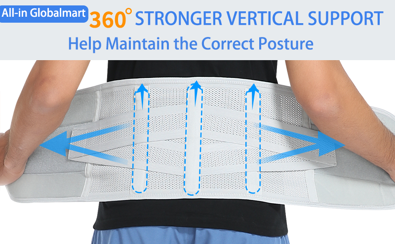 Destek Erkekler Bel Kemeri Sırt Ağrısı Bel Eğitmeni Düzeltici Kemer Spor Bel Koruyucu Ağırlık Kaldırma Spor Vücut_voghion.com