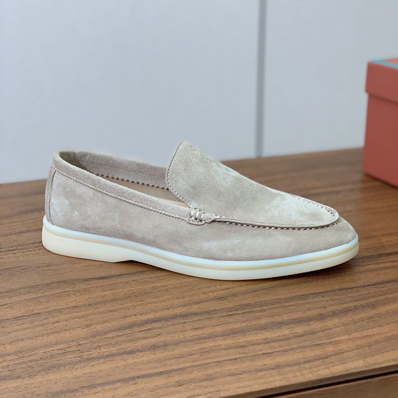 25 New Loafers Couple Shoes Flat Slip-On Lazy Suede Oxford Soft Sole Moccasins_voghion.com
