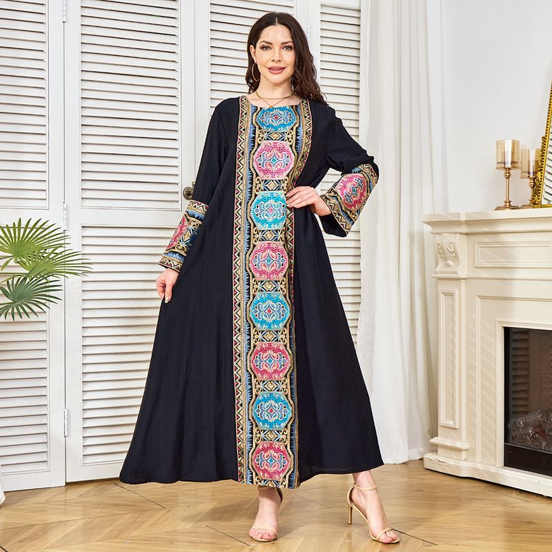 Neues besticktes Pailletten-Party-Muslim-Kleid von Cross Robe Clothing Factory_voghion.com