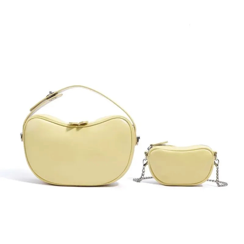 High Quality Designer 2 Pcs Set Women Composite Shoulder 2025 Sheepskin Cashew Handbags Mini Purses Niche Design_voghion.com