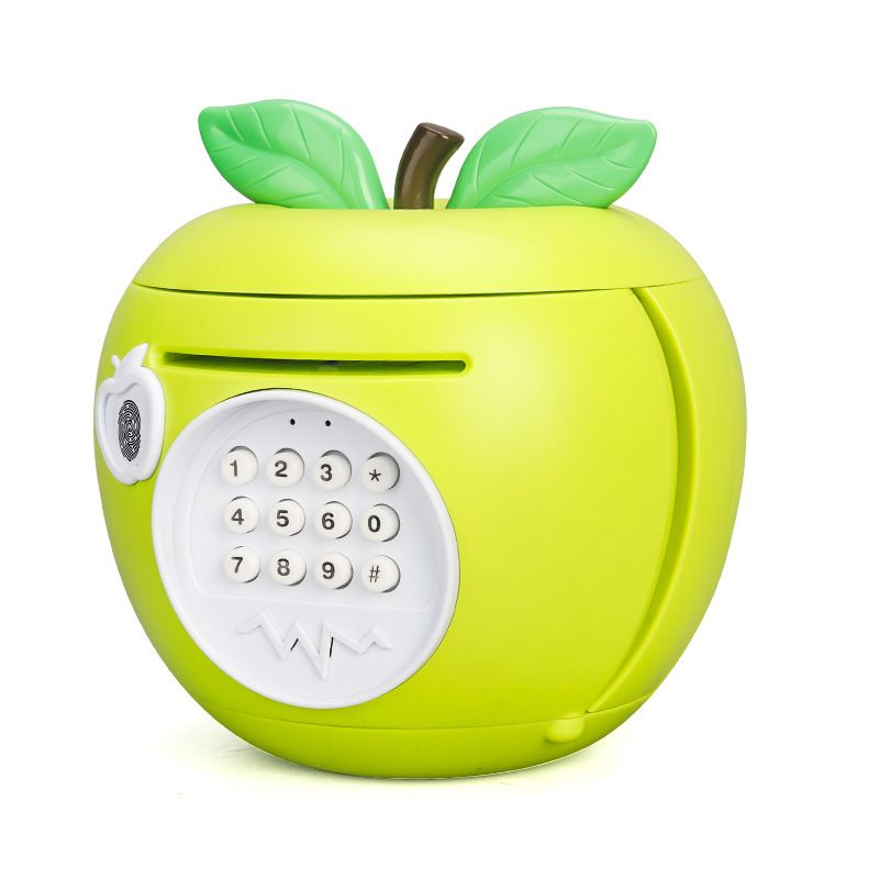 Salvadanaio per bambini con impronta digitale - Mini cassaforte sicura con blocco password, moderno salvadanaio in ABS per casa e ufficio_voghion.com