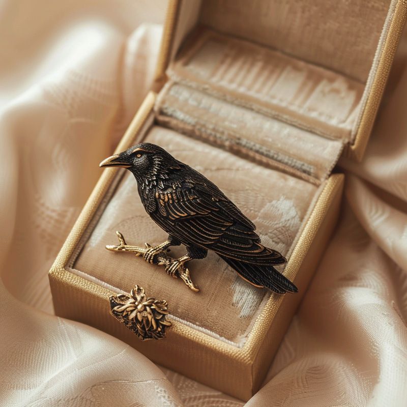 Original Customized Brooch Personalized Dark Wind Crow Corsage Pin_voghion.com
