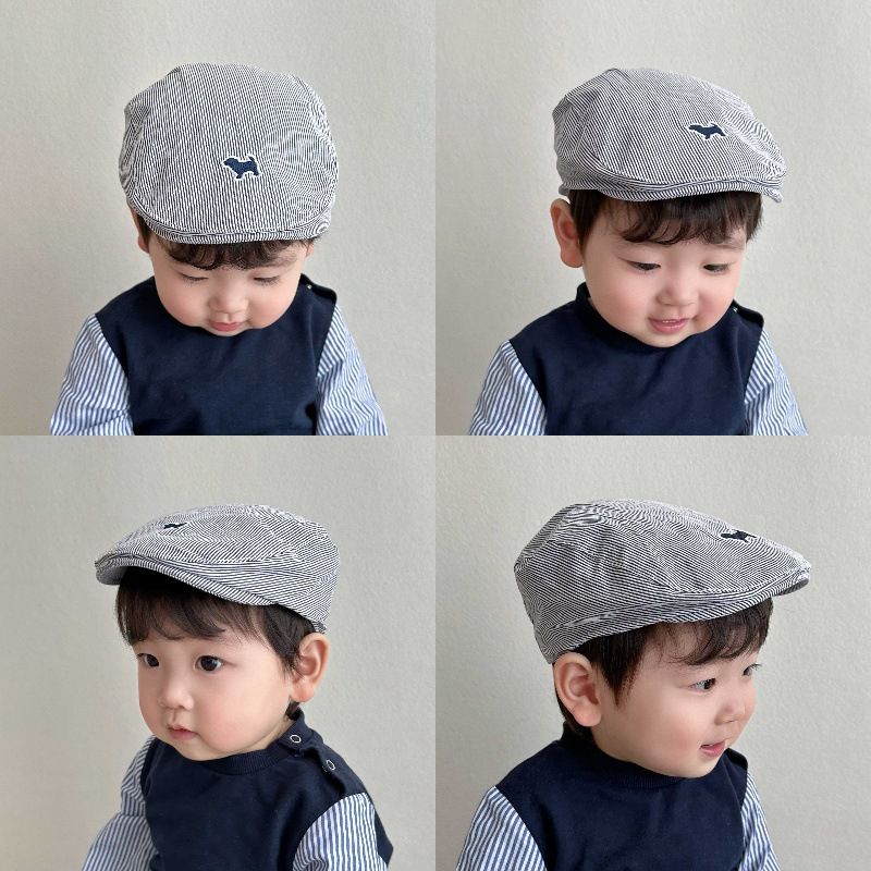 Baby Korean Style Spring And Autumn Fashionable Forward Boys Beret Adjustable Versatile Baseball Cap Outfit Hat_voghion.com