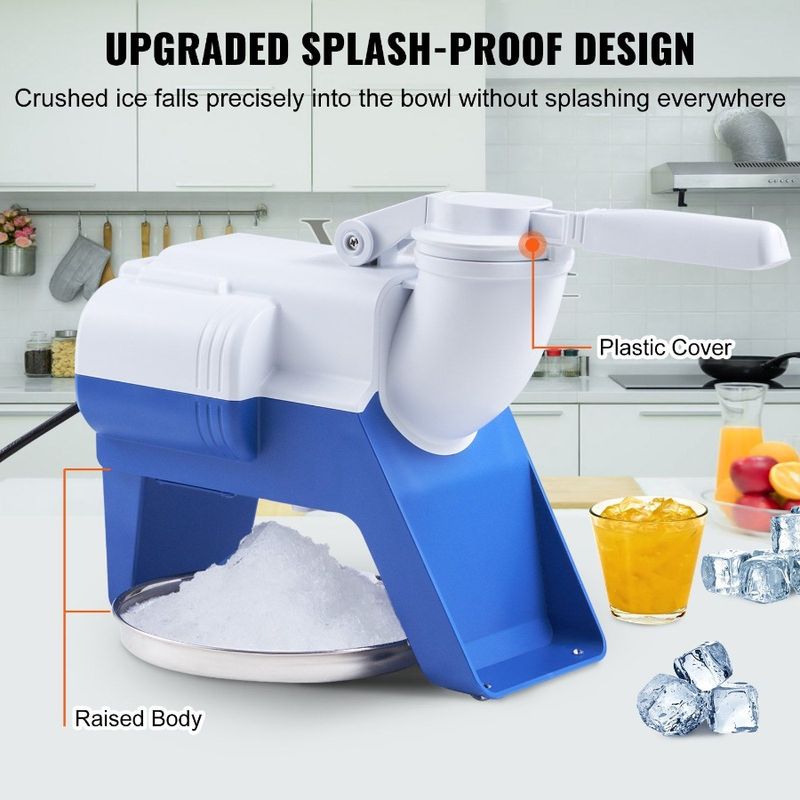 Macchina per ghiaccio Sh Per Cone Maker elettrica con lame da 220 W, ciotola per ghiaccio da 176 libbre e macchina con coperchio per neve con 2 tritaghiaccio._voghion.com