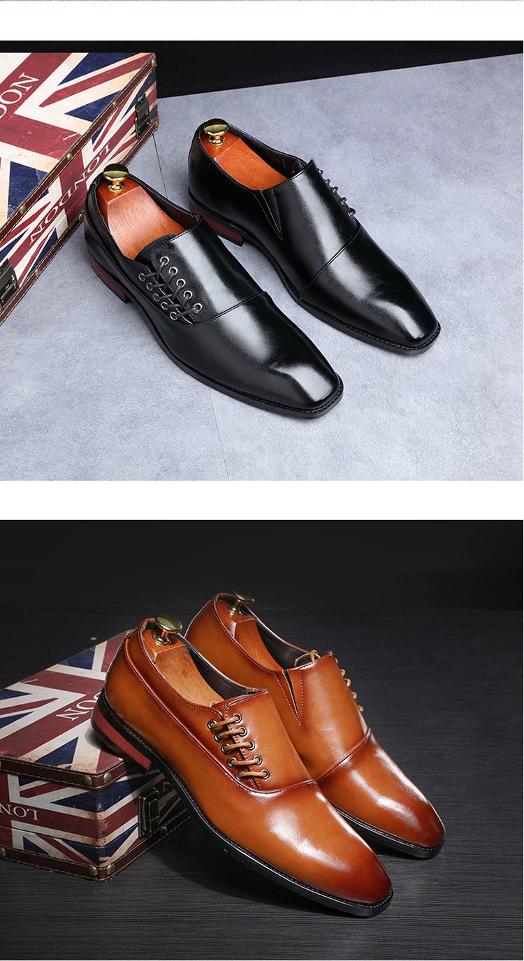 Herren Business Kleid Lederschuhe Englisch spitze Derby Schuhe lässig Schnürschuhe Herrenschuhe_voghion.com