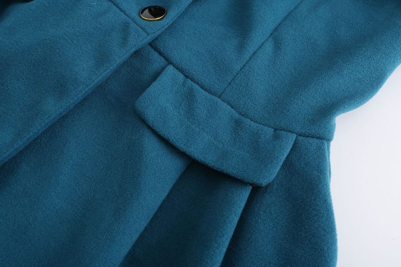 New women's slim fit long double breasted woolen coat, windbreaker for women_voghion.com
