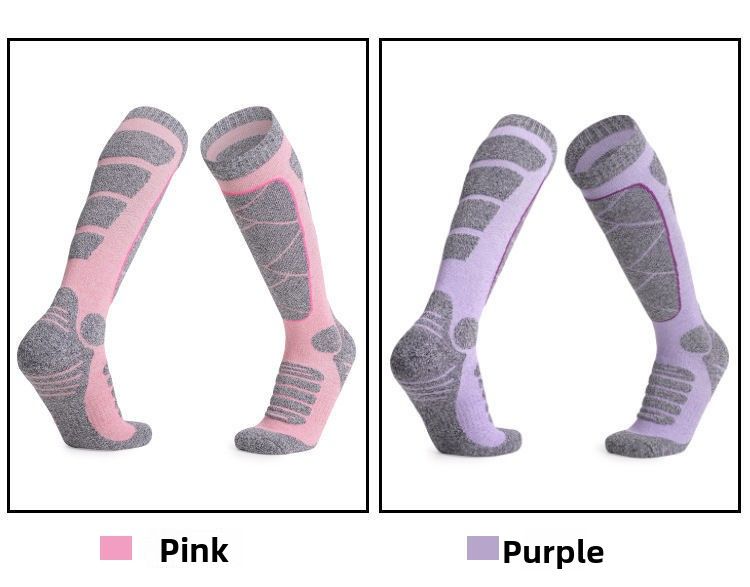 Skarpety narciarskie Outdoor Sports Jesień Zima Grube frotte Snow Men Ciepłe wysokie oddychające szybkoschnące damskie_voghion.com