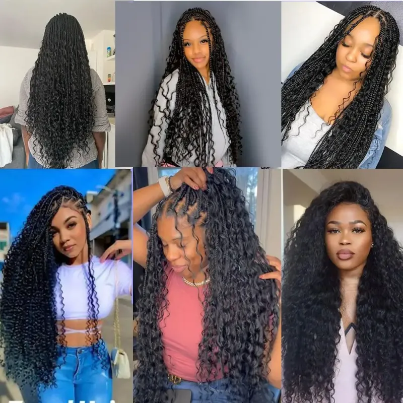 Deep Wave Hair Bulk Human Hair For Braiding Wet Wavy No Weft Braids Extensions Indian_voghion.com