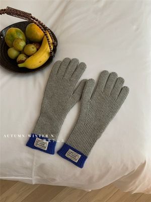 2023 neue koreanische Art gestrickte fingerlose Winterhandschuhe für Frauen Warm Radfahren Kälteschutz Lange Touchscreen Handyhandschuhe_voghion.com