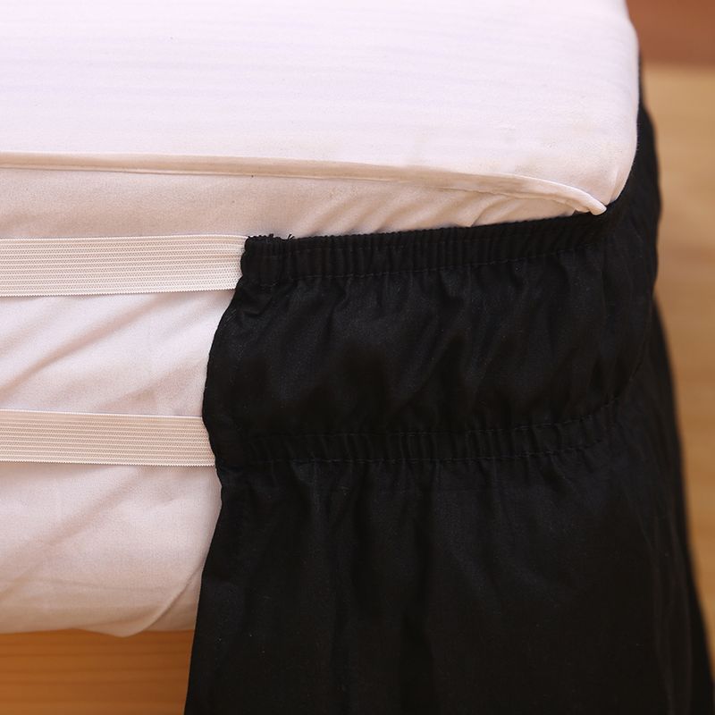 Gonna elastica per letto - Tinta unita con design antiscivolo (facile da installare, adatta a materassi da 20 a 40 cm, antipiega, Queen/King size)_voghion.com