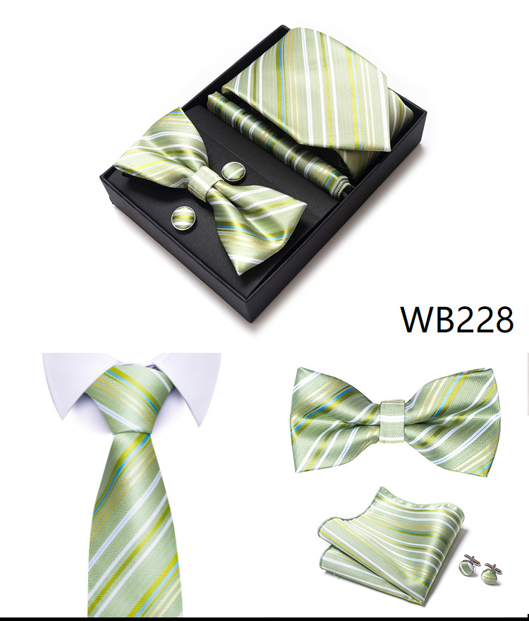 Gravatas e lenços masculinos, conjunto de gravatas masculinas, caixa de presente, 6 peças, gravata formal de negócios, fabricante de guangzhou_voghion.com
