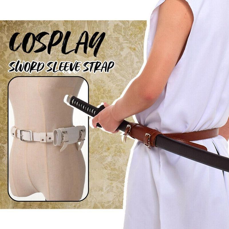 HEIßER Kostüm Schwert Taille Scheide Frosch Halter Rapier Holster Für Katana Fall Leder Herren Werkzeug Gürtel_voghion.com