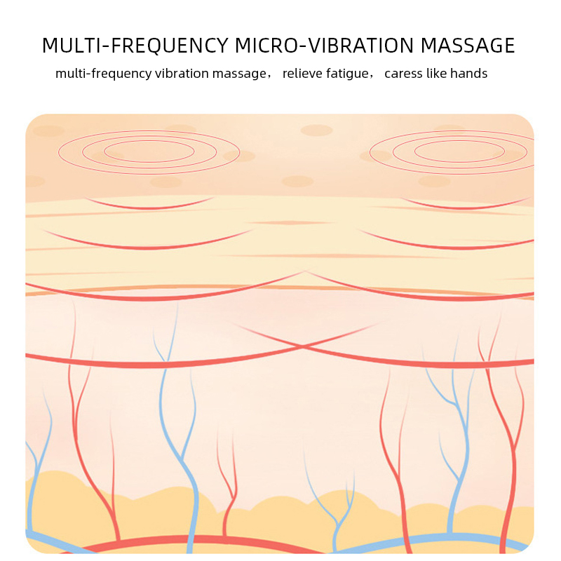 Elektrisk uppvärmning nackmassager TENS Puls rygg cervikal ryggrad Smärtlindring USB Ladda Nacke Avslappning Hemsjukvård_voghion.com