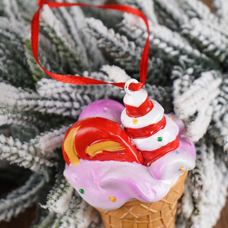 Ice Cream Christmas Tree Ornaments, Home Hanging Decorations With Resin Crafts For Festive Holiday Display_voghion.com