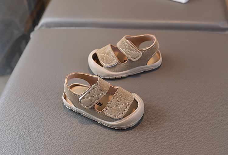 Kinderschuhe Sommer Sandalen mit weicher Sohle für Babys und Kleinkinder Geschlossene Zehen Strandschuhe Klettverschluss Kleinkinderschuhe_voghion.com