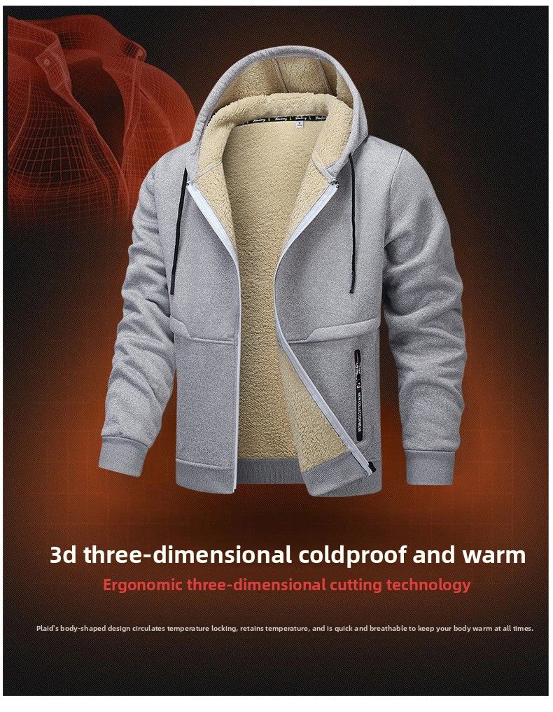 Heißer Verkauf Europäische Größe Herbst Winter Verdickt Lose Lamm Wolle Sweatshirt Bau Arbeit Jacke Für Männer_voghion.com