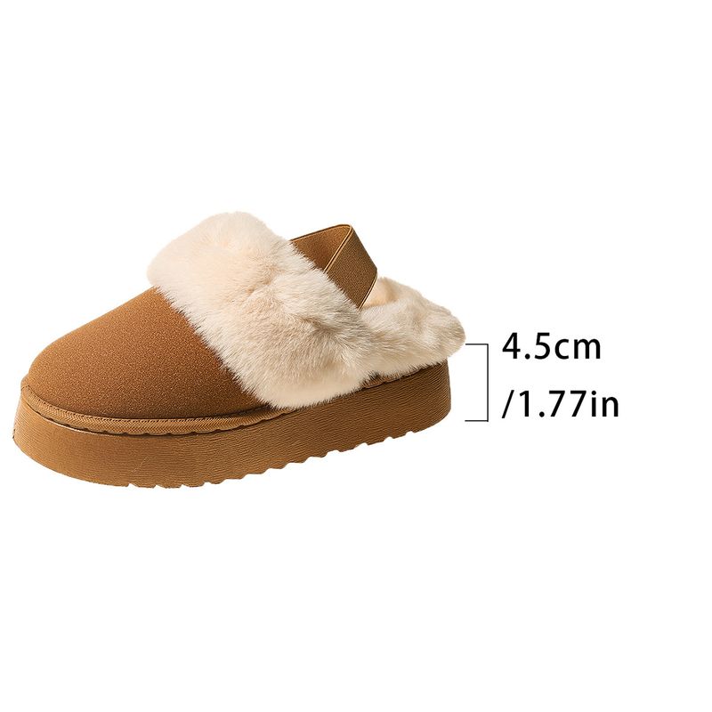 Kadın kar botları iki aşınma yarım destek kadın kalın tabanlar kadın artı kaşmir sıcak giyim peluş elastik bant_voghion.com