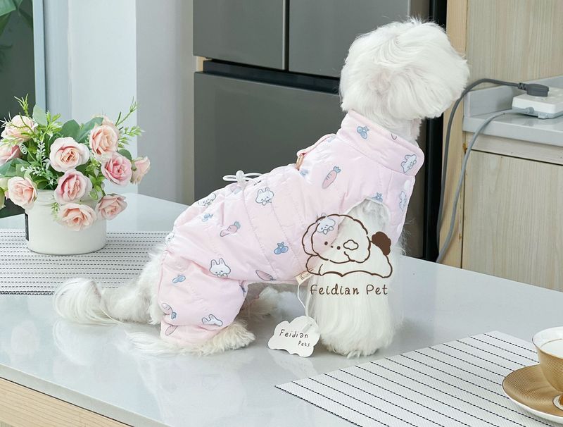 Pantaloni a quattro zampe con stampa di piccoli animali, impermeabili, a doppio strato, per autunno e inverno, carini, morbidi, foderati in pile, comodi e caldi_voghion.com