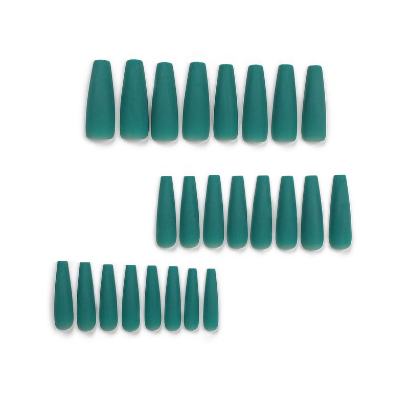 Nuovo Solid Green Wearing Armor Super Long Ballet Whitening False Nail Patch_voghion.com