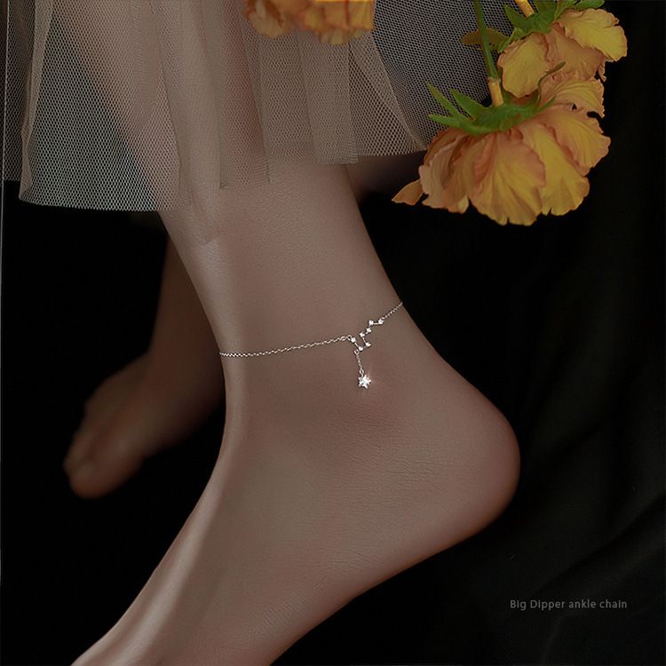 Stylish And Simple Female Big Dipper Anklet High-end Exquisite Niche Design Ankle Ankle Anklet Anklet Body Chain_voghion.com