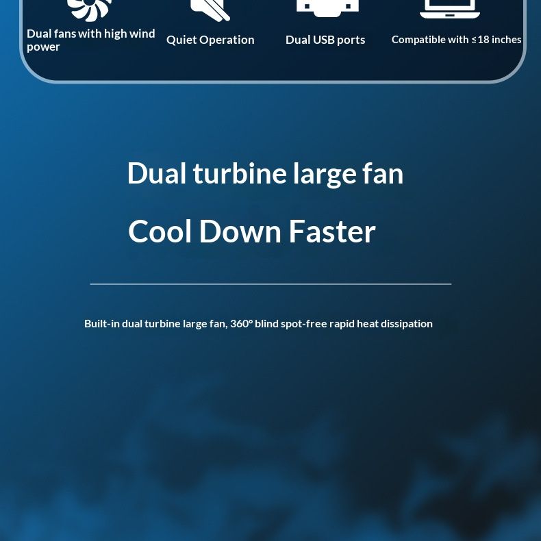 NeoGear NeoGear Cooler 14 pollici 15 pollici Potente base di raffreddamento silenziosa per laptop Disponibile_voghion.com