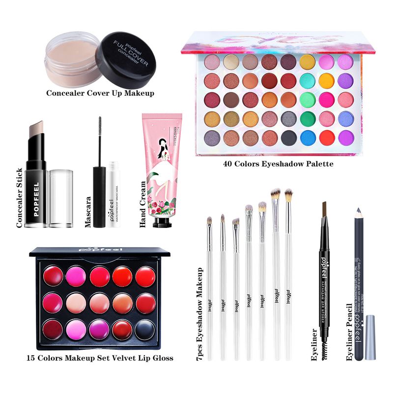 Makeup Sets Wholesale Eye Shadow Lip Gloss Foundation Lipstick Concealer Beginner Studio Makeup Combination Set_voghion.com