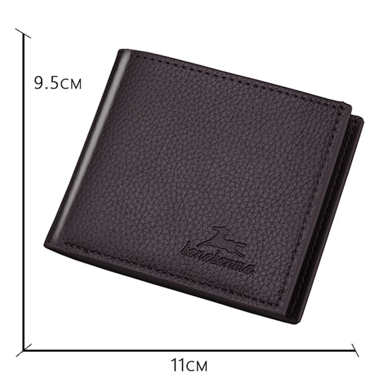 Portafoglio corto da uomo in stile coreano, grande capacità, multifunzionale, sottile, nuovo, porta carte con cerniera._voghion.com