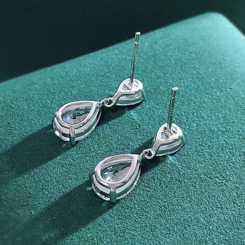 Cao Shi's 2023 New Water Drop For Women, Exquisite Zircon Pear Shaped Eardrops, Elegant And Stylish Internet Celebrity_voghion.com