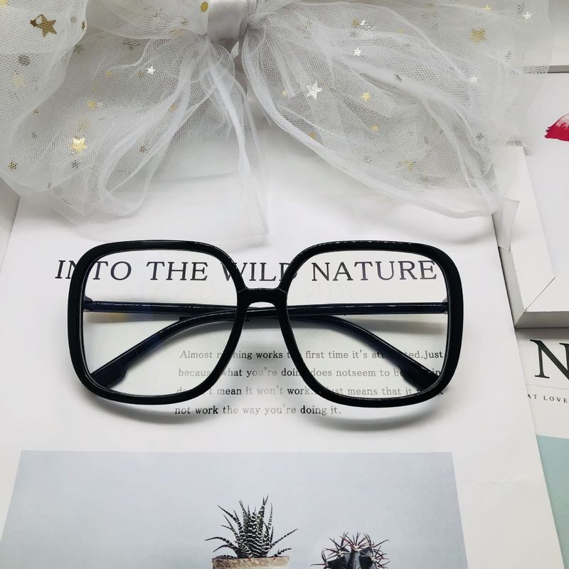 Occhiali da vista unisex con montatura grande in stile ins, viso grande, viso semplice, montatura sottile e piatta_voghion.com