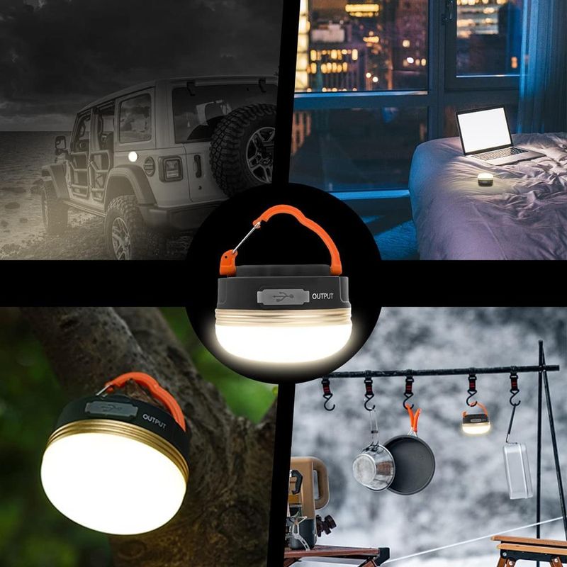 10W LED Camping Lanterne Teltlampe 1800mAh Bærbar Campinglampe Udendørs Vandring Nat Hængelampe USB Genopladelig_voghion.com