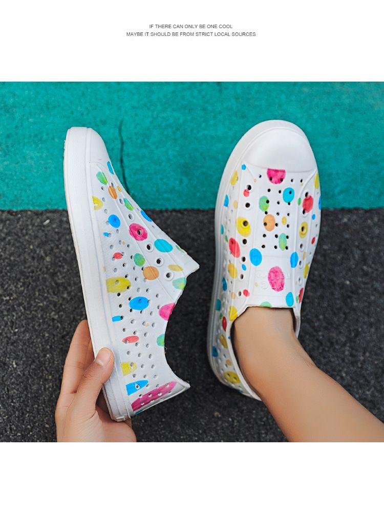 Scarpe da acqua unisex in stile Crocs - Sandali estivi traspiranti con suola antiscivolo e design artistico a scarabocchio per spiaggia/attività all'aperto/abbigliamento casual_voghion.com