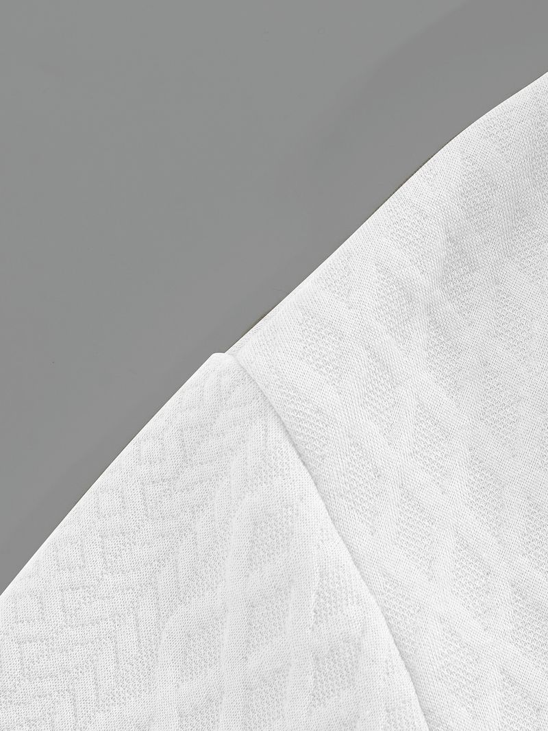 Strukturiertes, einfarbiges, langärmliges Freizeit-Sweatshirt für Herren – Lockere Passform, leicht, vielseitig für Frühling und Herbst (Weiß, Dunkelgrau, Schwarz, Khaki)_voghion.com