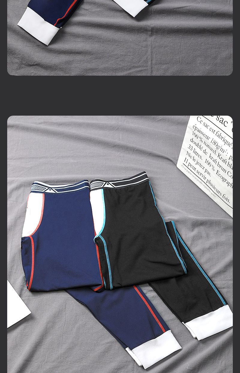 Underwear & Sleepwears Autumn Trousers Pure Cotton Thermal Underwear Slim Fit Winter Base Layer Pants Soft Breathable Comfortable Black Navy Gray_voghion.com