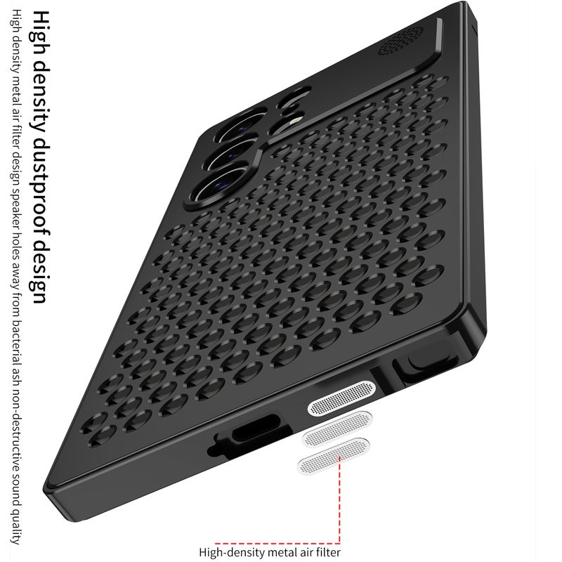 Alumiiniumisulamist vedrumetallist ümbris Samsung Galaxy S24 Plus S23 Ultra objektiivi kaitse soojuse hajutamise sisseehitatud aroomi jaoks_voghion.com