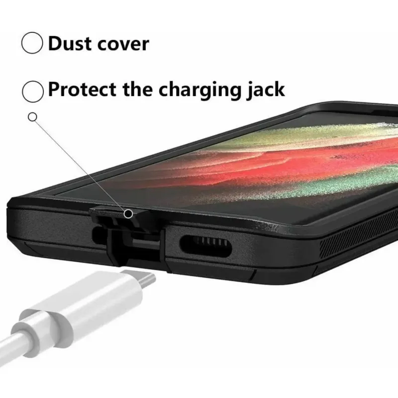 3 az 1-ben strapabíró páncéltok csattal Samsung Galaxy S25 S24 S23 Ultra Plus FE A06 A16 A55 A35 A25 A15 5G PC+TPU Otter Cover Boxhoz_voghion.com
