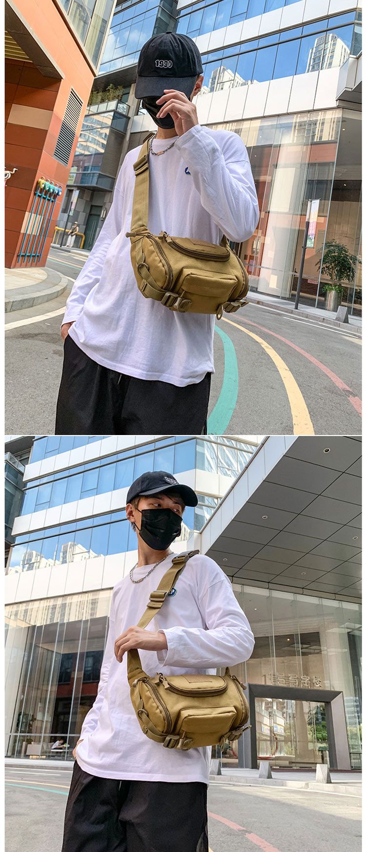Borsa a tracolla casual da uomo e da donna, grande capacità, per esterni_voghion.com