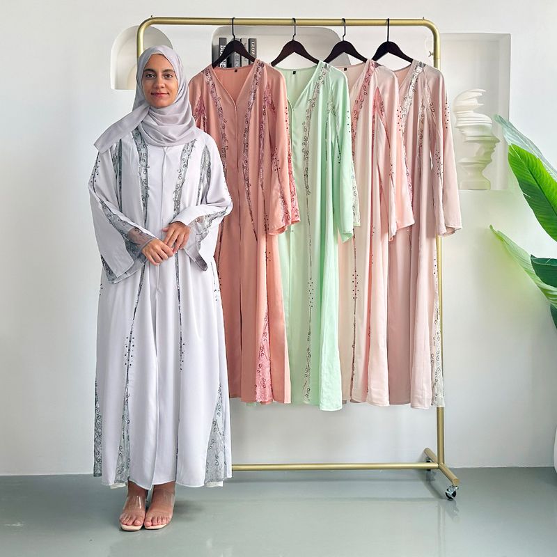 Sieviešu apģērbi Pavasaris un vasara Jaunums Saūda Arābija Turcija Dubai Abaya Tuvo Austrumu halāts Sieviešu garie svārki_voghion.com