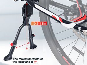 Fahrradständer, verstellbar, stationärer Fahrradständer aus Aluminiumlegierung, rutschfester Doppelbeinständer mit Mittelmontage für 24-29 Zoll schwere Lastenfahrräder_voghion.com