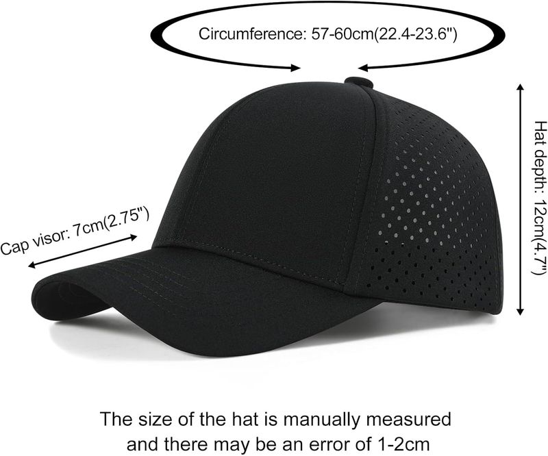 VOBOOM Men Quick Dry Baseball Cap Laser Cut Mesh Ball Curved Brim Snapback Hat_voghion.com