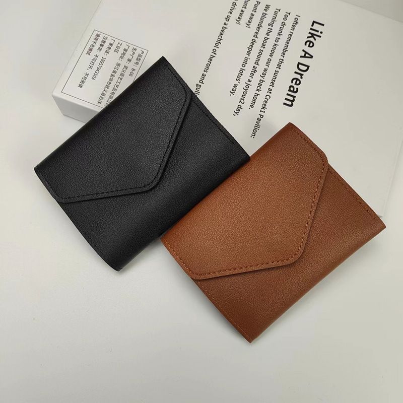New Women's Wallet Fashion Simple Three-fold Short Wallet Multi-card Multi-function Coin Purse_voghion.com