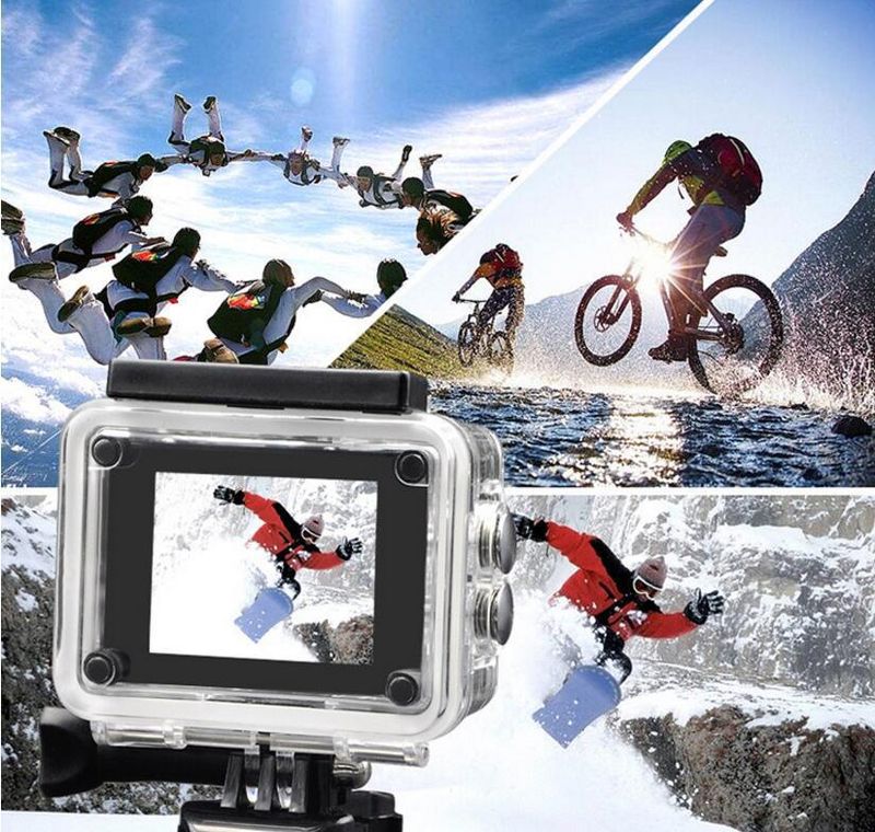 Cámara deportiva 4K inalámbrica con conexión WiFi al teléfono, para buceo al aire libre, HD, resistente al agua, para ciclismo_voghion.com
