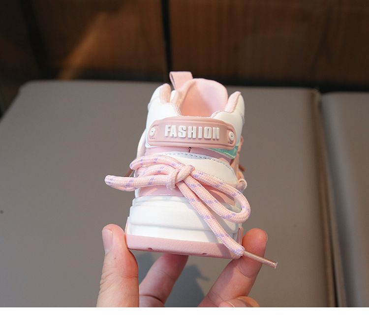 2024 children's sports girls' non slip soft sole high top casual boys' running basketball shoes, trendy_voghion.com