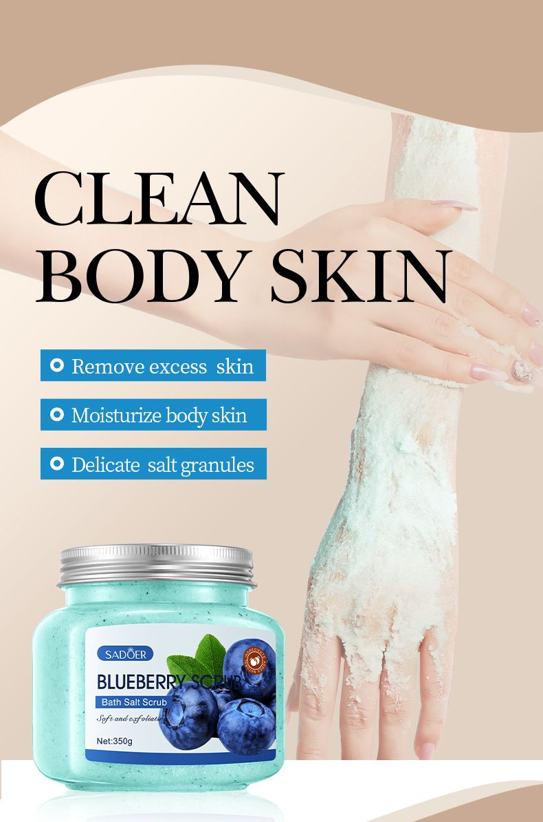 SADOER Fruitbadzout Scrub 350g Exfoliërende Reinigende Poriën Lichaamsverzorging_voghion.com